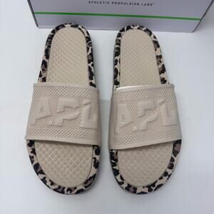 NEW APL Big Logo TechLoom Slide Sandals Leopard sz 14 Mens Comfort Casual Summer